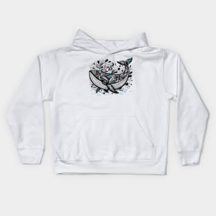 Whale graphic Kids Hoodie